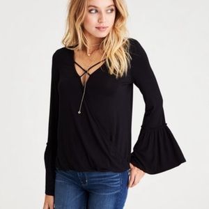 🖤🦅American Eagle Soft &Sexy Black Long Sleeve T
